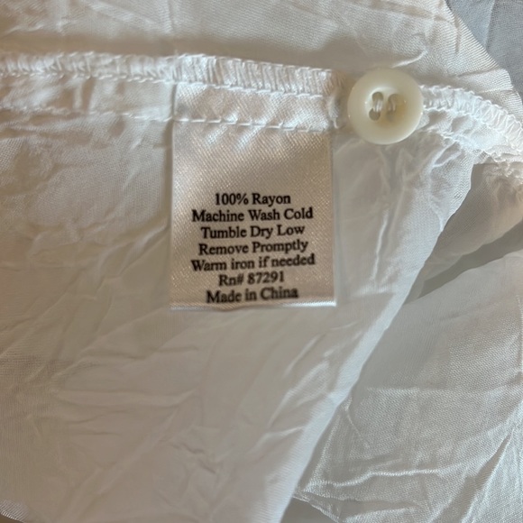 🔹 Johnny Was Sheer Crinkle Fabric Button Up Romantic Flowy Blouse - Picture 5 of 7